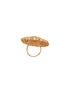 Gold Plated Kundan Mossanite Studded Floral Bridal Handcrafted Adjustable Finger Rings