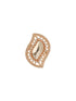 Gold Plated Uncut Kundan Polki Mossanite & Zircon Studded Luxe Quirky Adjustable Finger Ring