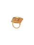 Gold Plated Uncut Kundan Polki Mossanite & Zircon Studded Luxe Quirky Adjustable Finger Ring