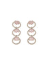 Silver Toned Pink AD Zircon Studded Minimal Designer Necklace Jewellery Set