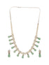 Zircon AD Studded Pearl & Mint Beads Beaded Designer Statement Jewellery Set