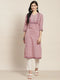 Women Pink Ethnic Motifs Printed Staight Kurta