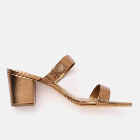 Women's Double Strap Open Toe Block Heel Sandals