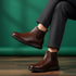 Men's Modern Leather Textured Ankle Chelsea Boot with Lightweight