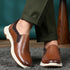 Men's Easy Slip-On Leather Casual Shoe with Lightweight Comfort Sole