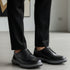 Men's Lace-Up Leather Casual Shoe with Lightweight Comfort Sole