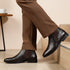 Men's Classic Slip-On Ankle Chelsea Leather's Boot with Elastic Gussets