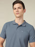 Men Solid Slim Fit Polo T-shirt with MATPIQ