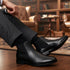 Men's Classic Slip-On Ankle Chelsea Leather's Boot with Elastic Gussets
