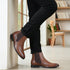 Men's Classic Slip-On Ankle Chelsea Leather's Boot with Elastic Gussets