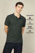 Men Solid Slim Fit Polo T-shirt with MATPIQ