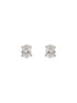 925 Sterling Silver 8 mm Zircon Studded Oval Solitaire Dailywear Studds Earrings