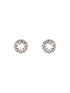 925 Sterling Silver Zircon Studded Radiant Circular Miimal Studds Earrings