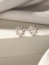 925 Sterling Silver Zircon Studded Radiant Circular Miimal Studds Earrings