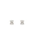 925 Sterling Silver 6 mm Zircon Studded Solitaire Oval Minimal Studds Earrings