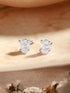 925 Sterling Silver 6 mm Zircon Studded Solitaire Oval Minimal Studds Earrings