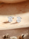 925 Sterling Silver 8 mm Zircon Studded Oval Solitaire Dailywear Studds Earrings