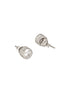 925 Sterling Silver Zircon Studded Halo Circle Solitaire Dailywear Studds Earrings