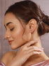 925 Sterling Silver Zircon Studded Halo Circle Solitaire Dailywear Studds Earrings