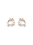 925 Sterling Silver Zircon Studded White Butterfly Stateent Studds Earrings