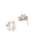 925 Sterling Silver Zircon Studded White Butterfly Stateent Studds Earrings