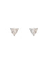 925 Sterling Silver Cubic Zircon Studded Geometric Minimal Solitaire Studds Earrings