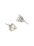 925 Sterling Silver Cubic Zircon Studded Geometric Minimal Solitaire Studds Earrings