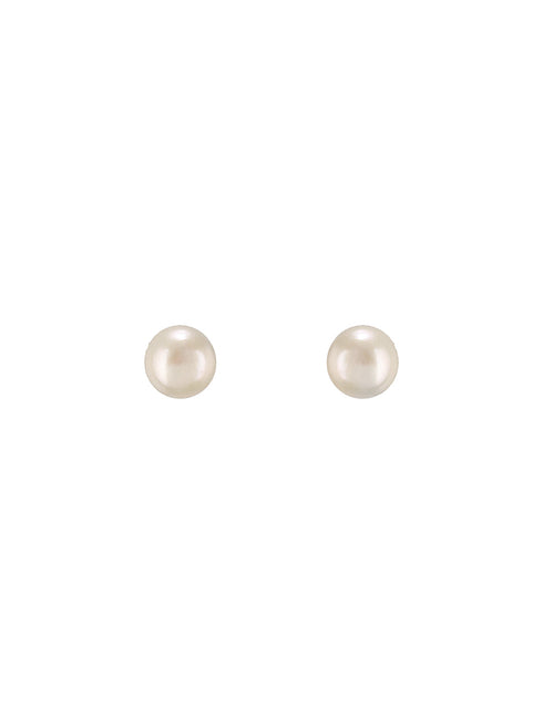 925 Sterling Silver Pearl Studded Minimal Officewear Studds Earrings