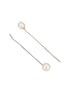 925 Sterling Silver Zircon Studded Freshwater Pearls Sui Dhaga Threader Dangle Earrings