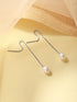 925 Sterling Silver Zircon Studded Freshwater Pearls Sui Dhaga Threader Dangle Earrings