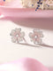 925 Sterling Silver Enamelled Bloom Flower Shaped Studds Earrings