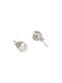 925 Sterling Silver Zircon Studded Heart Shaped Halo Solitaire Minimal Studds Earrings