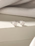 925 Sterling Silver Zircon Studded Heart Shaped Halo Solitaire Minimal Studds Earrings