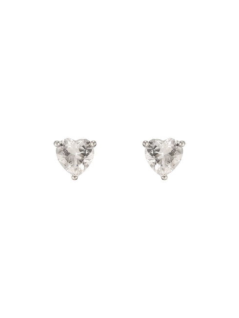 925 Sterling Silver 7 mm stones Zircon Studded Minimal Solitaire Studds Earrings
