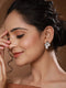 Rose Gold AD Studded Pearl Luxe Studds Earrings