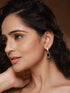 Anti-Tarnish Silver Plated Black J Shaped Square Shaped Minimal Earrings