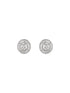 925 Sterling Silver Cubic Zirconia Concentric Circular Studds Earring