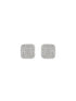 925 Sterling Silver Cubic Zirconia Square Studds Earrings