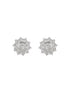925 Sterling Silver Cubic Zirconia Flora Circle Studds Earrings