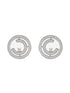 925 Sterling Silver Cubic Zirconia Concentric Circle Studds Earring