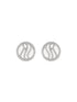 925 Sterling Silver Rhodium Plated Circular Studds Earrings