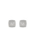 925 Sterling Silver Rhodium Plated Geometric Square Cluster CZ Studds Earrings