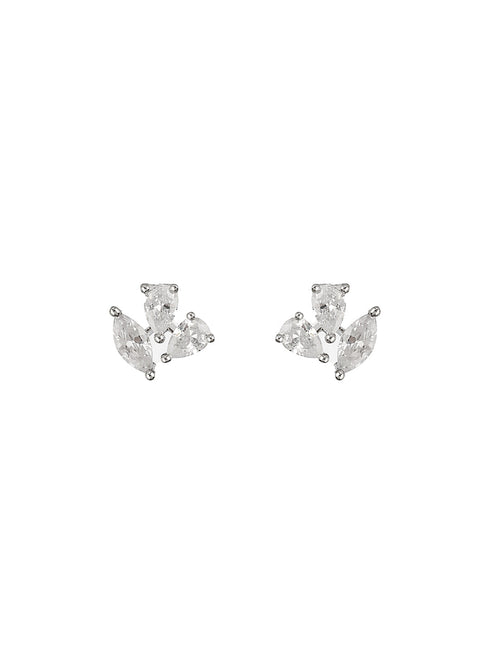 925 Sterling Silver Rhodium Plated Quirky Minimal Studds Earrings
