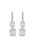 925 Sterling Silver Rhodium Plated Drop Dangler Bali Hoop Earrings