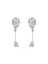 925 Sterling Silver Rhodium Plated Pear Drop Earrings