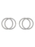 925 Sterling Silver Rhodium Plated Entwined Circles Stud Earrings