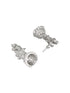 925 Sterling Silver Cubic Zirconia Leafy Jhumka Earrings