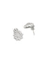 925 Sterling Silver Rhodium Plated Cubic Zircon Pear Shaped Studds Earrings