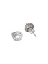 925 Sterling Silver Rhodium Plated Halo Solitaire Studds Earrings