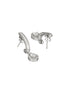 925 Sterling Silver Rhodium Plated Tear Drop Stud Earrings